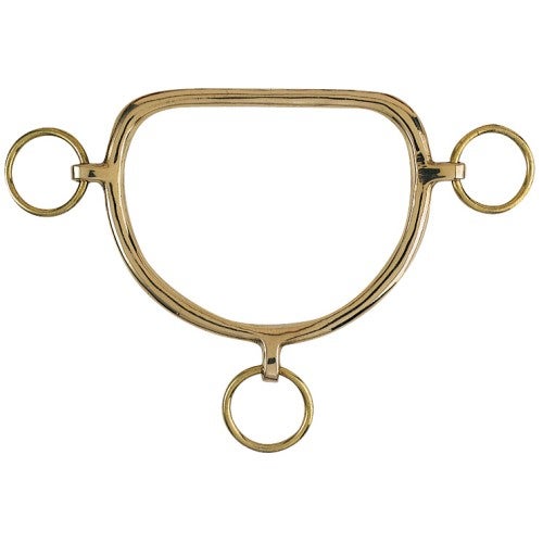 Solid Brass Straight Mouth Anti-Rearing Bit | Race Zone Racing Supplies